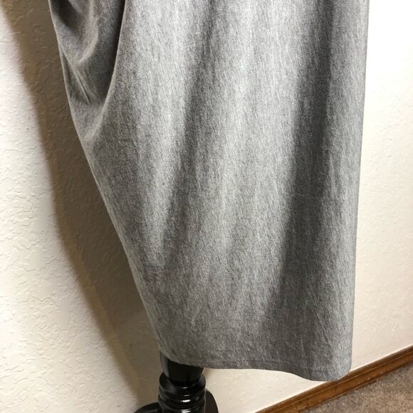 Athleta gray draped slouch jersey knit midi dress size Large - Picture 4 of 14